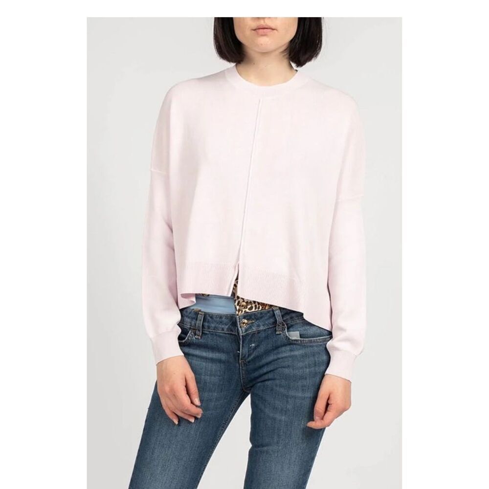 Liu Jo Made in Italy,‎ Soft Pink Sweater, High/Low Hem